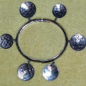 Whiting & Davis Coin Charm Bracelet